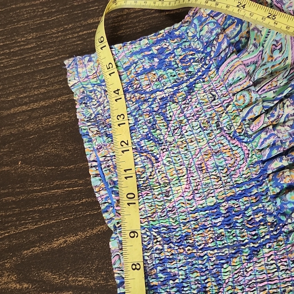 Ralph Lauren Paisley Print Maxi Skirt Smocked Waist Large - Picture 4 of 5